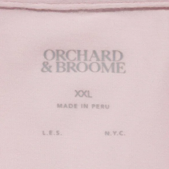 Orchard & Broome NWT Grand Short Sleeve Polo Shirt Size XXL in Pink Cotton Blend